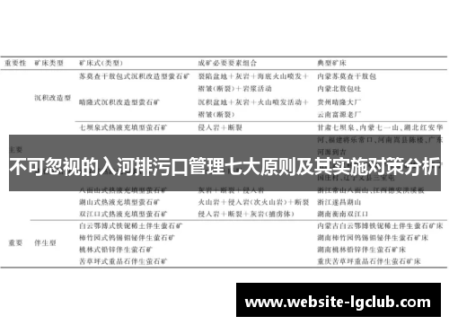 不可忽视的入河排污口管理七大原则及其实施对策分析
